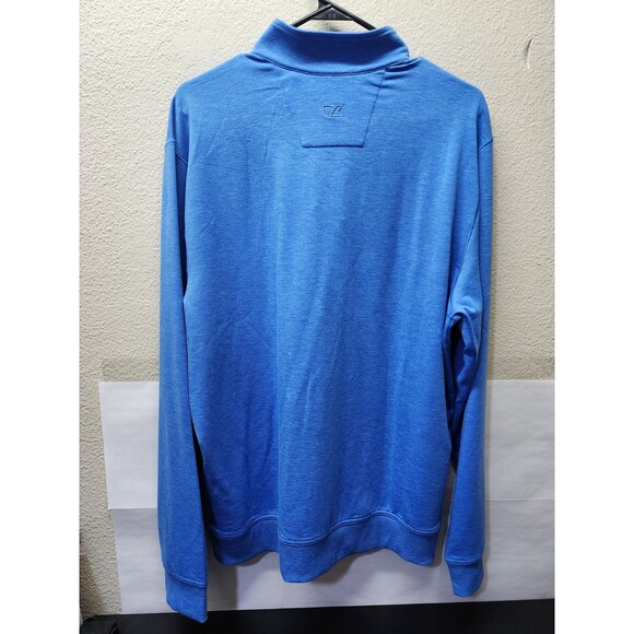 NWT Cutter & Buck Shoreline 1/4 Zip Pullover Blue LT Large Men Golf MSRP $95 - Picture 6 of 8